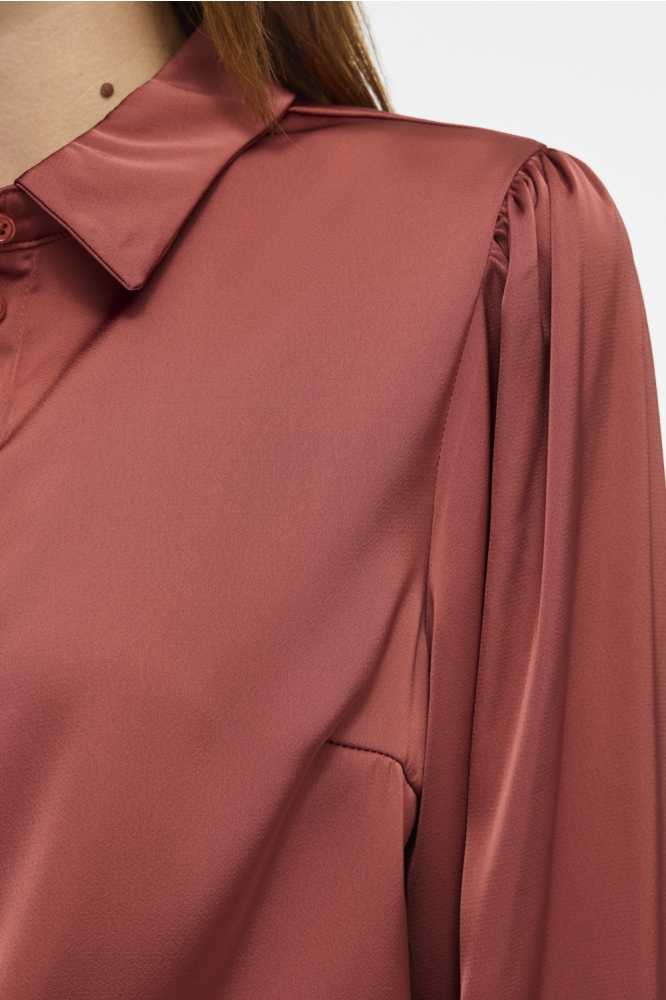 Vila oranje dames blouse | Close up