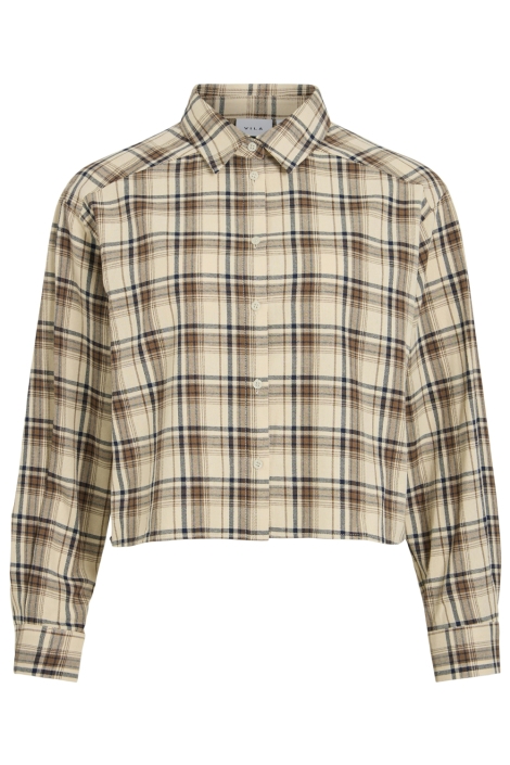 Vila beige dames blouse | Vooraanzicht