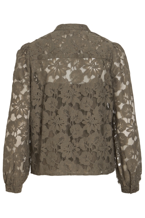 Vila groene dames blouse | Achteraanzicht