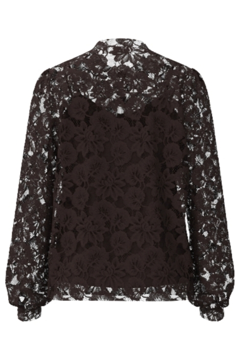 Vila bruine dames blouse | Achteraanzicht