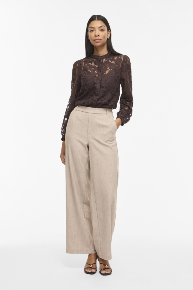 Vila bruine dames blouse | Model