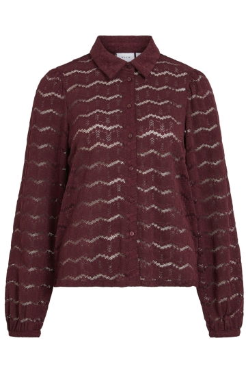 Vila Blouse VIDELIMA L/S SHIRT/TES 14118378 Port Royale