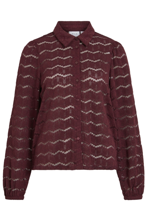 Vila bordeaux dames blouse | Vooraanzicht