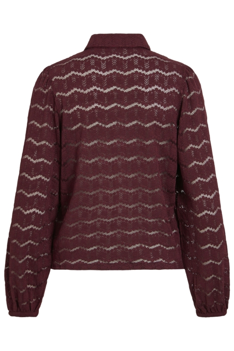 Vila bordeaux dames blouse | Achteraanzicht