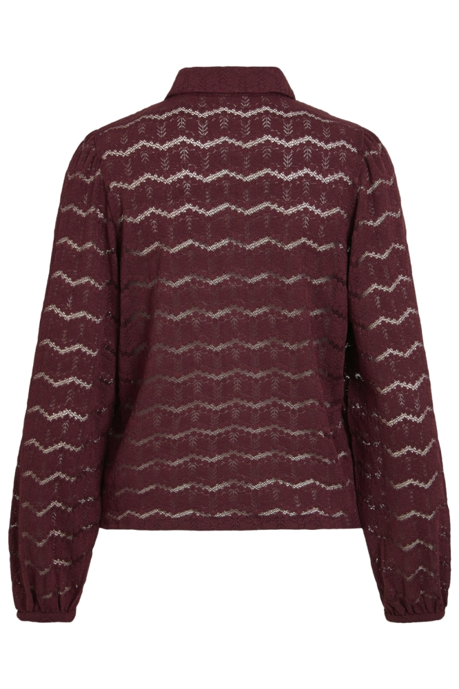 Vila bordeaux dames blouse | Achteraanzicht