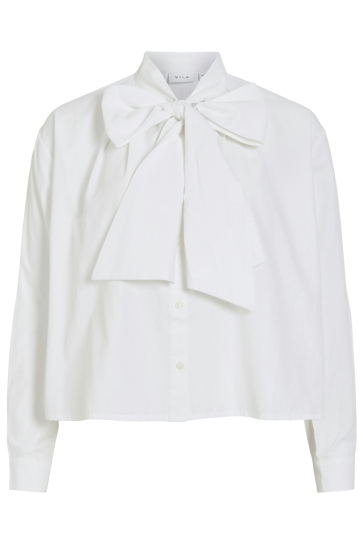 Vila Blouse VIBOWA L/S SHIRT 14118660 SNOW WHITE