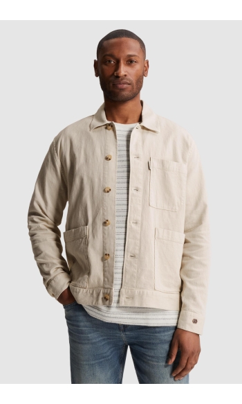 SHIRT JACKET VAN SLUBKATOEN MET BORSTZAK CSI2604256 7014