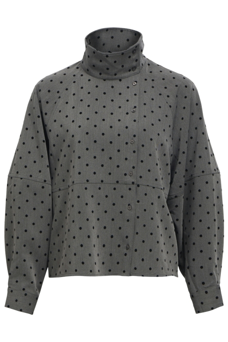 Object grijze dames blouse | Vooraanzicht