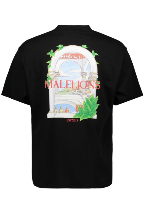 Malelions zwarte heren t-shirt | Achteraanzicht