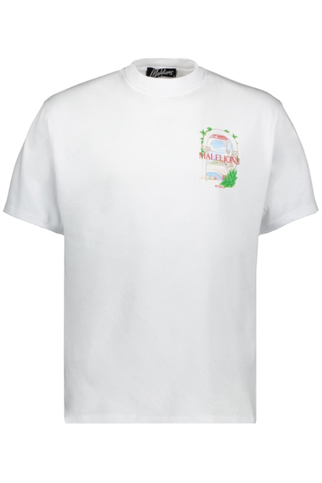 Malelions witte heren t-shirt | Vooraanzicht