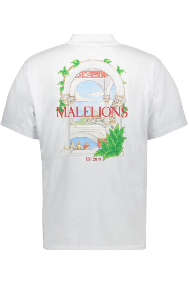 Malelions witte heren t-shirt | Achteraanzicht