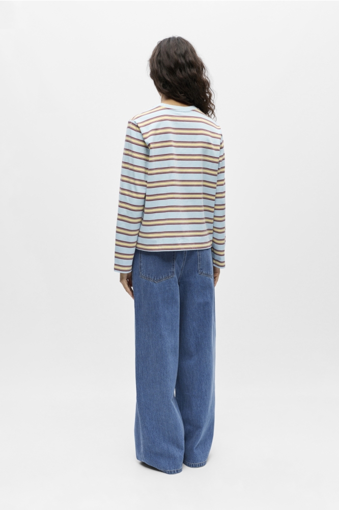 Object blauwe dames t-shirt | Model