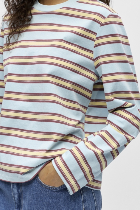 Object blauwe dames t-shirt | Close up