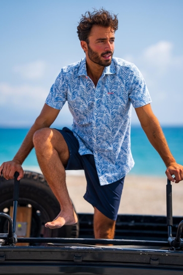 NZA Overhemd SHIRT SHORT SLEEVE 26DN586S COOL MARINE