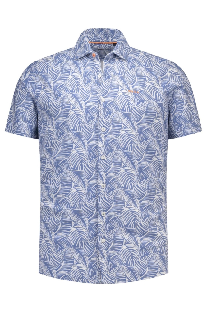 NZA blauwe heren overhemd | Vooraanzicht