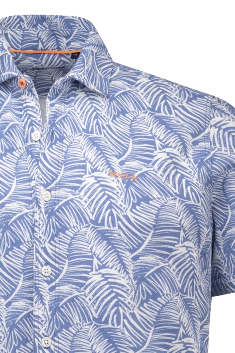 NZA blauwe heren overhemd | Close up
