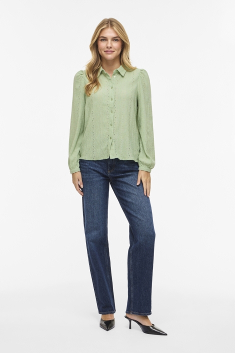 Vila groene dames blouse | Model