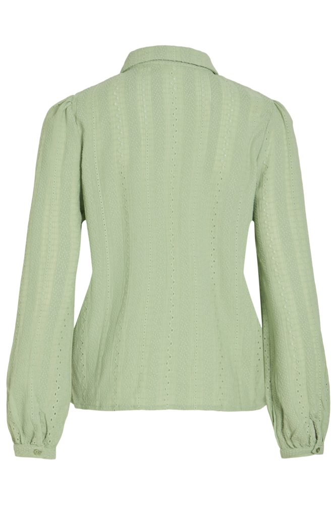 Vila groene dames blouse | Achteraanzicht