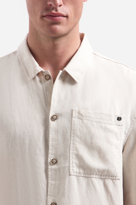 NO-EXCESS beige heren overhemd | Close up