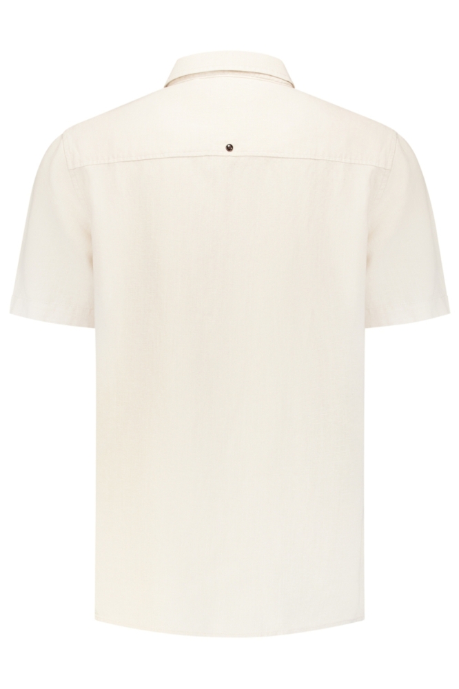 NO-EXCESS beige heren overhemd | Achteraanzicht