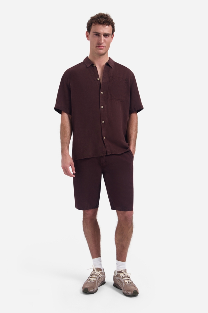 NO-EXCESS bruine heren overhemd | Model