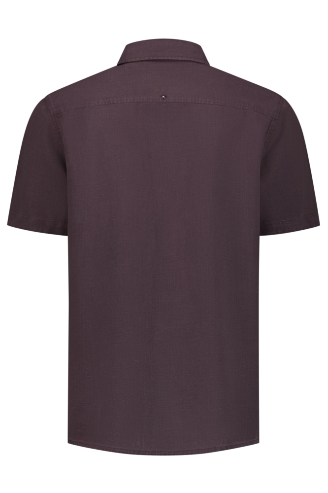 NO-EXCESS bruine heren overhemd | Achteraanzicht