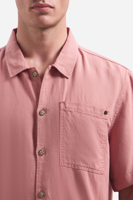 NO-EXCESS roze heren overhemd | Close up