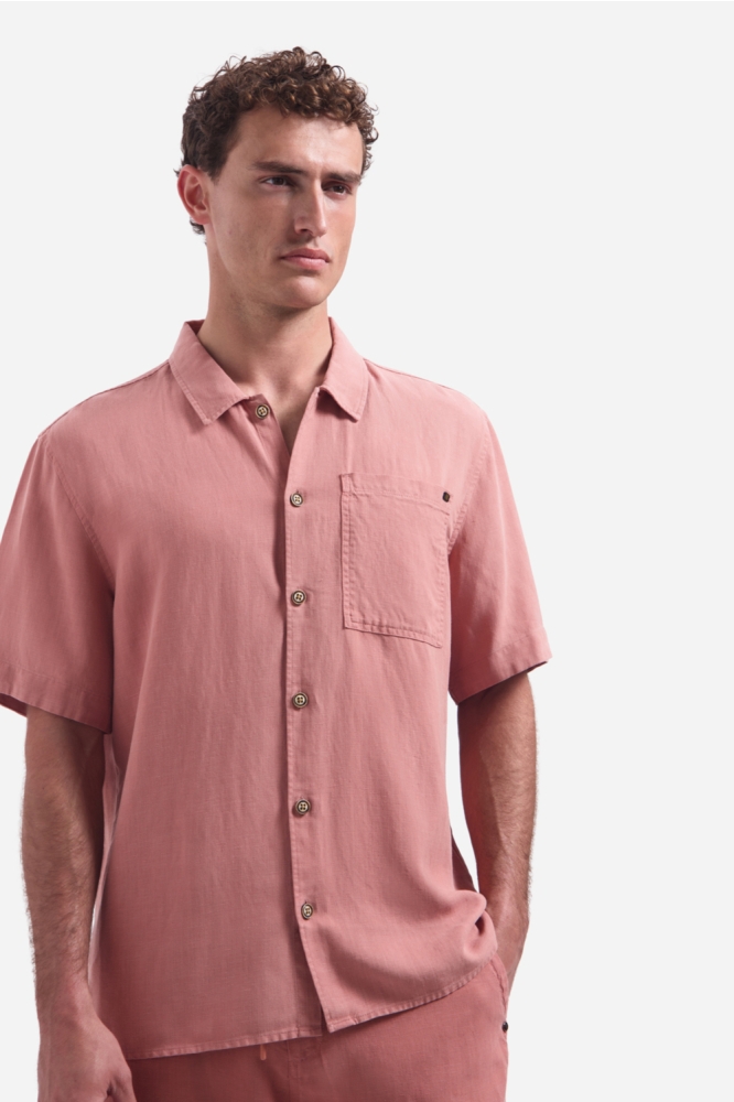 NO-EXCESS roze heren overhemd | Model vooraanzicht