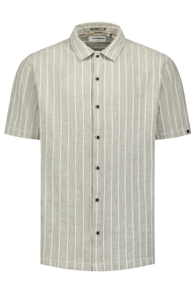 NO-EXCESS zand heren overhemd | Vooraanzicht