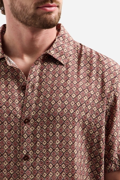 NO-EXCESS roze heren overhemd | Close up