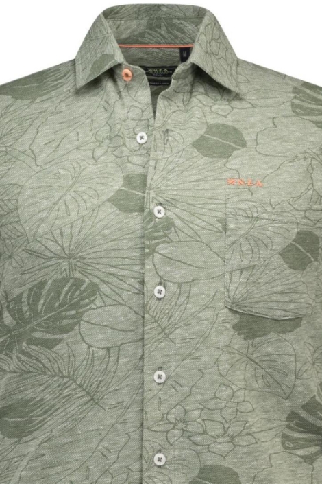 NZA groene heren overhemd | Close up