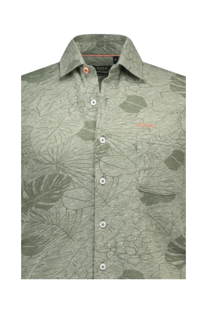 NZA groene heren overhemd | Close up
