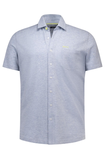 NZA Overhemd SHIRT SHORT SLEEVE 26DN593S 2628 Tropical Blue Melange