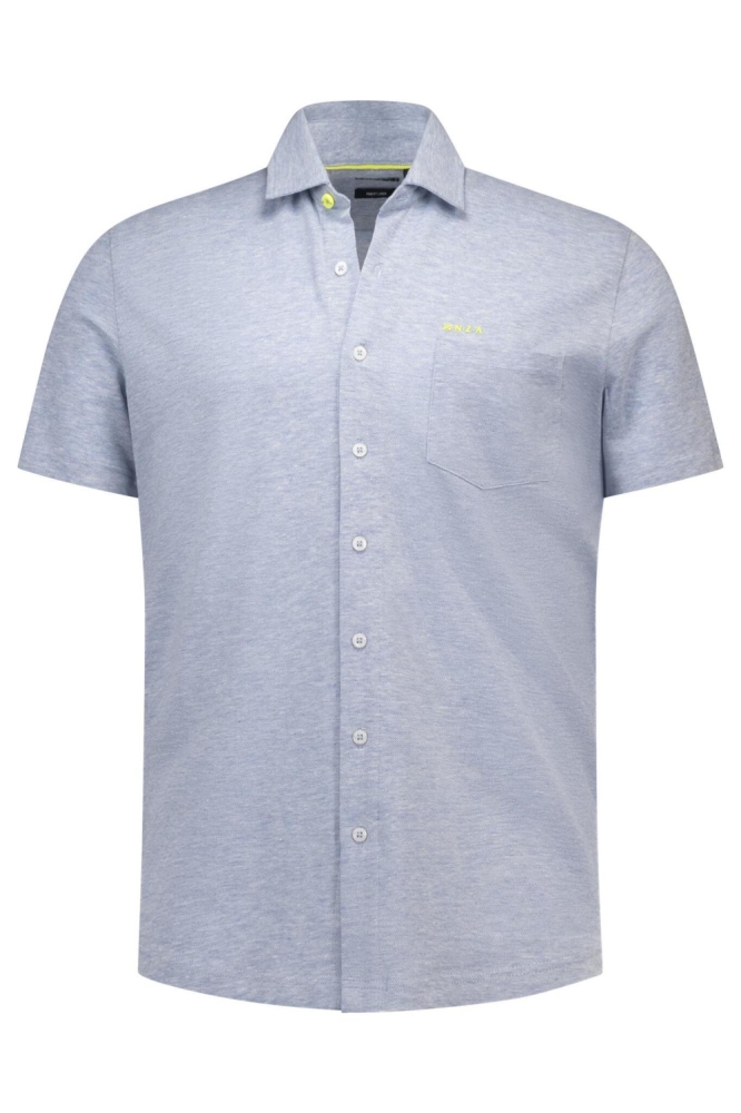 NZA blauwe heren overhemd | Vooraanzicht