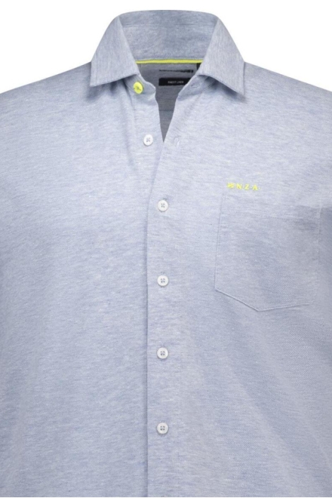 NZA blauwe heren overhemd | Close up