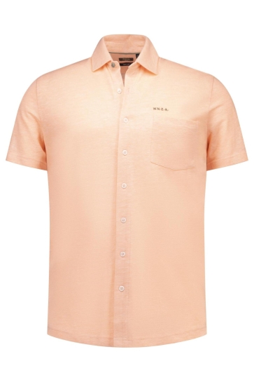 NZA Overhemd SHIRT SHORT SLEEVE 26DN593SC 1340 Neon Salmon Melange