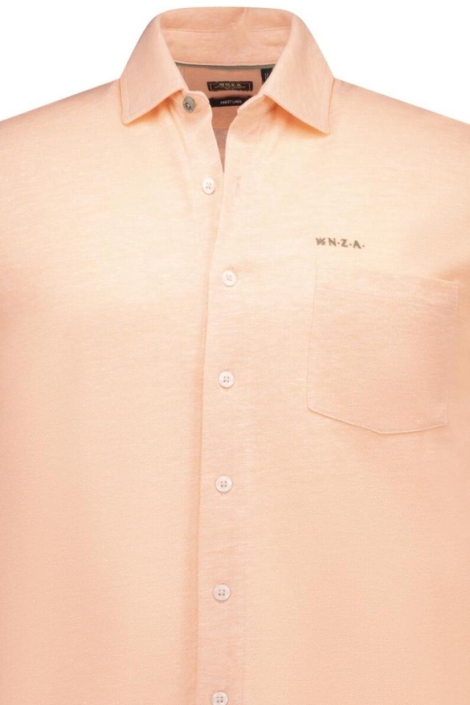 NZA oranje heren overhemd | Close up