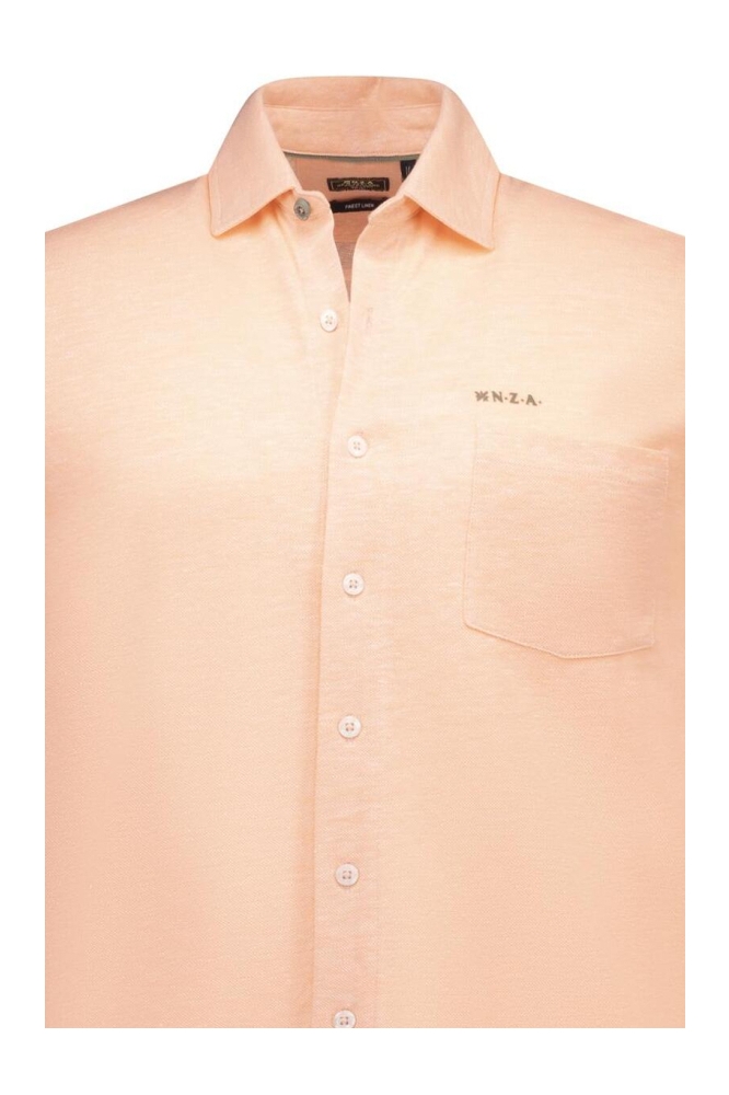 NZA oranje heren overhemd | Close up