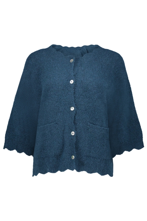 Geisha blauwe dames vest | Vooraanzicht