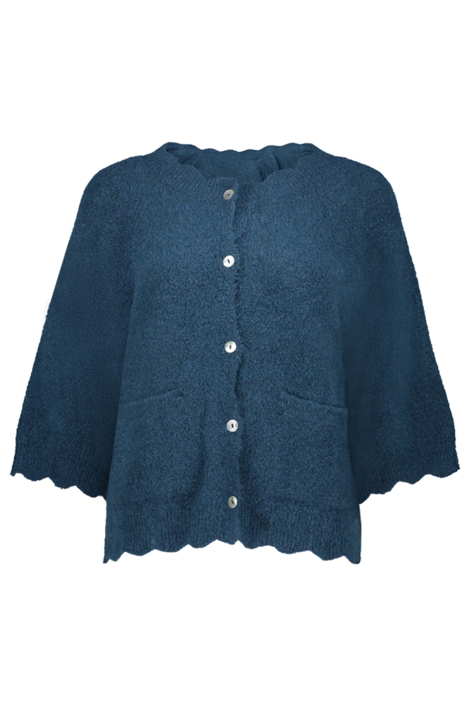 Geisha blauwe dames vest | Vooraanzicht