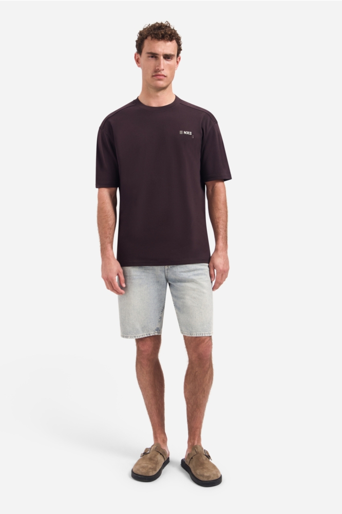NO-EXCESS bruine heren t-shirt | Model
