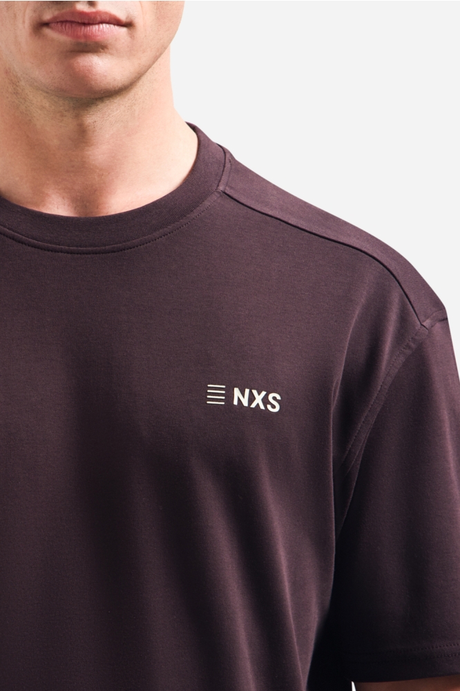 NO-EXCESS bruine heren t-shirt | Close up