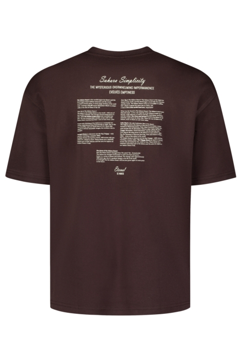 NO-EXCESS bruine heren t-shirt | Achteraanzicht