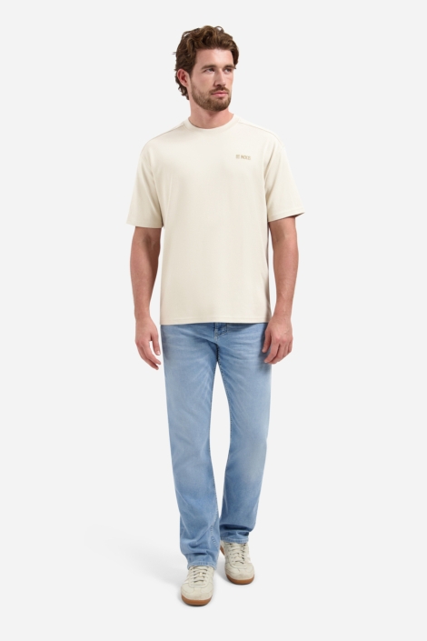 NO-EXCESS beige heren t-shirt | Model
