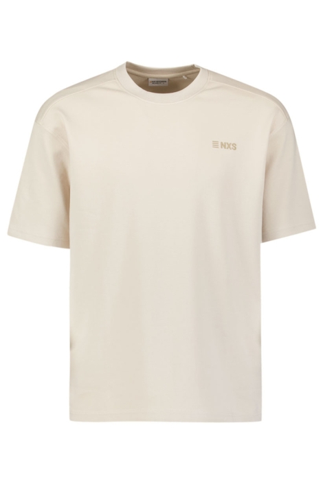 NO-EXCESS beige heren t-shirt | Vooraanzicht