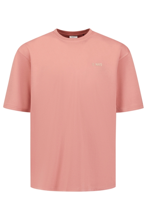 NO-EXCESS roze heren t-shirt | Vooraanzicht