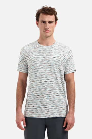 NO-EXCESS T-shirt GESTREEPT T SHIRT MET RONDE HALS EN KORTE MOUWEN 32340416 010 White