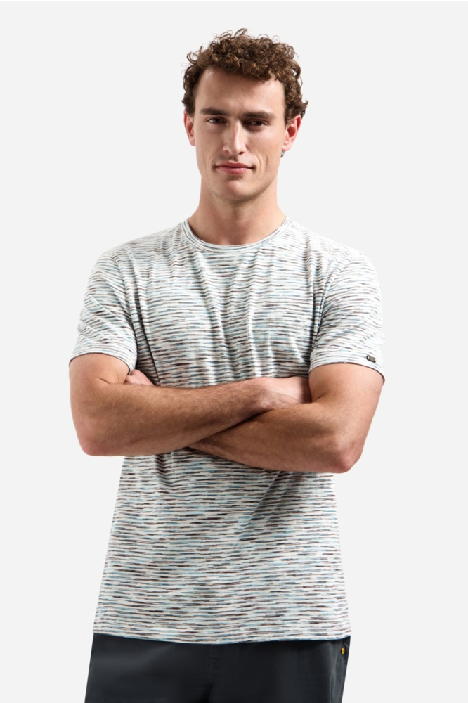 NO-EXCESS witte heren t-shirt | Model vooraanzicht