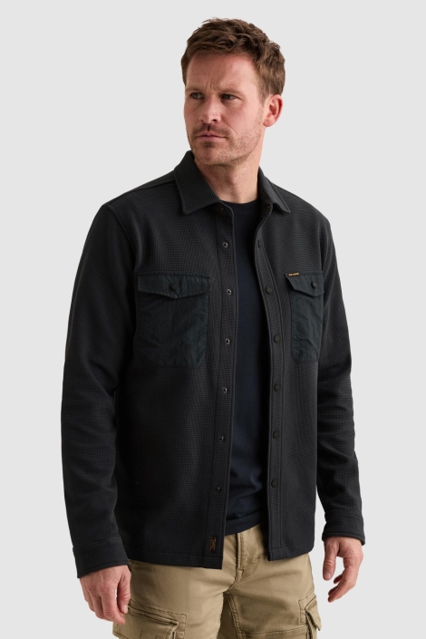 PME legend blauwe heren overhemd | Model vooraanzicht