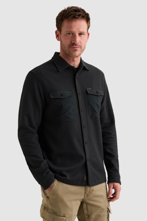 PME legend blauwe heren overhemd | Model vooraanzicht
